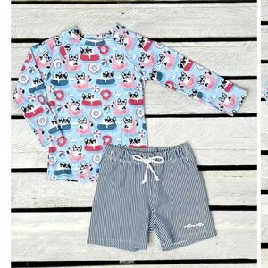 NWT Boys Puppy Swimsuit, Boys Swimwear, Upf Kids Swimsuit Size 4T